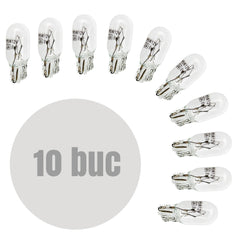 Bec MTR T10 12V 5W (W5W) W2.1x9,5d Set 10 buc Carguard - imagine 1