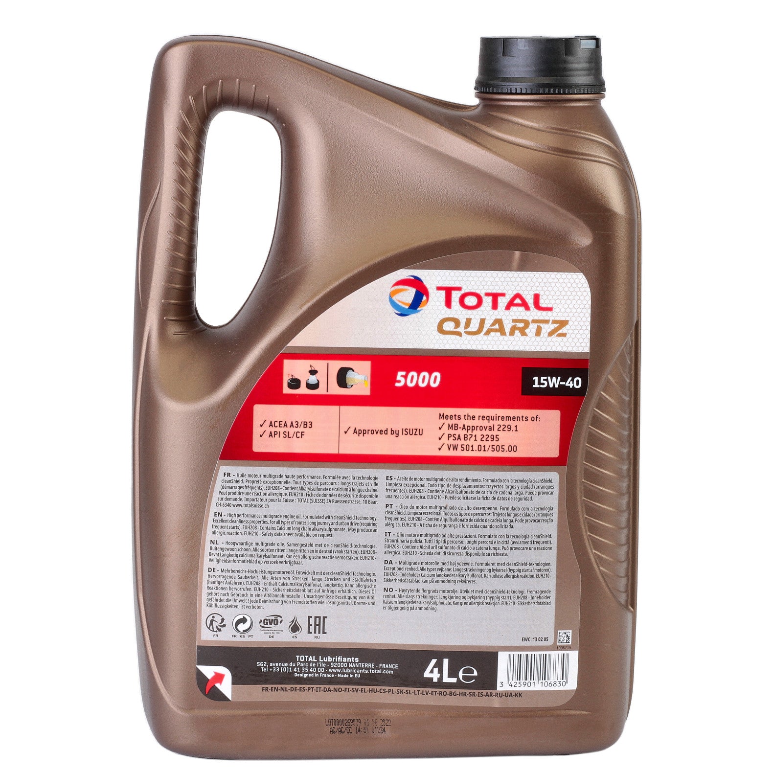 Ulei motor Total Quartz 5000 15W40 4L Total - imagine 3