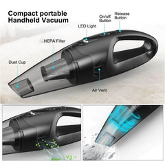 Aspirator de mână fără fir, cu acumulator, pentru casă și mașină, aspirare umedă și uscată, 120W Nigrin - imagine 3