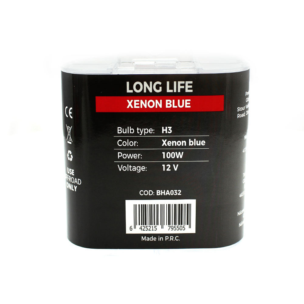 Bec MTR H3 12V 100W + 110% intensitate Alb Xenon OFFROAD Carguard - imagine 4