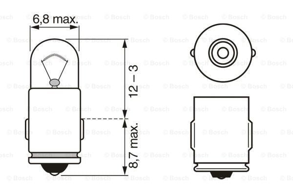 Bec Bosch Pure Light BA7s 2W 12V Bosch - imagine 4