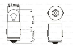 Bec Bosch Pure Light BA7s 2W 12V Bosch - imagine 4
