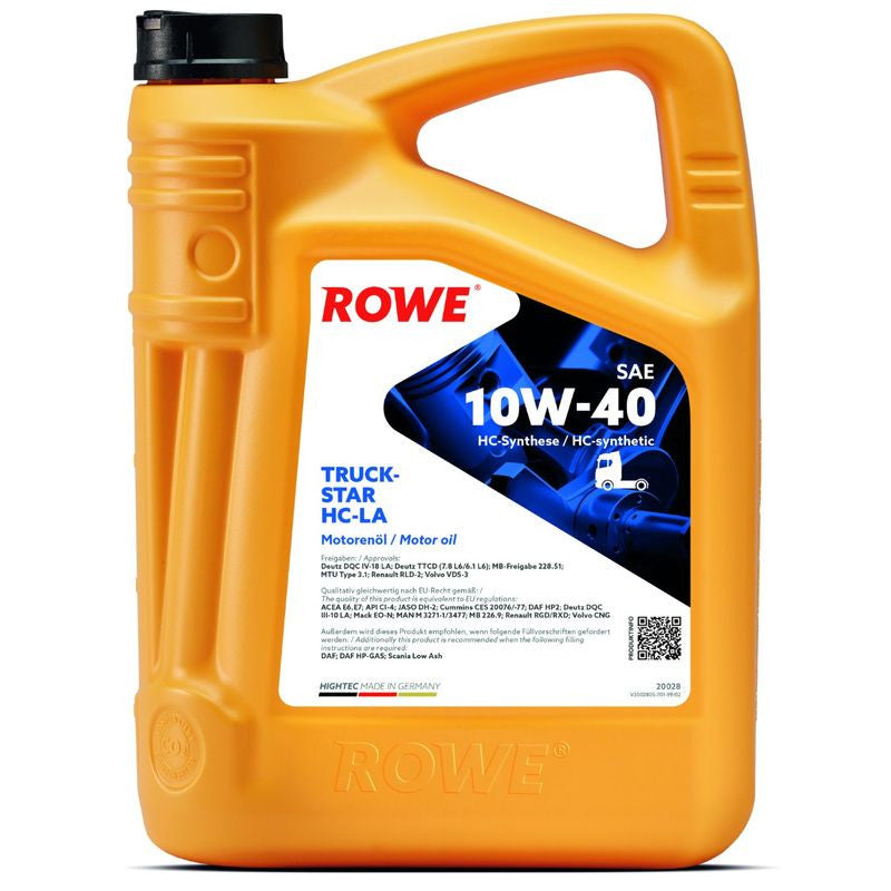 Ulei motor Rowe HighTec TruckStar HC-LA 10W40 5L Rowe - imagine 1