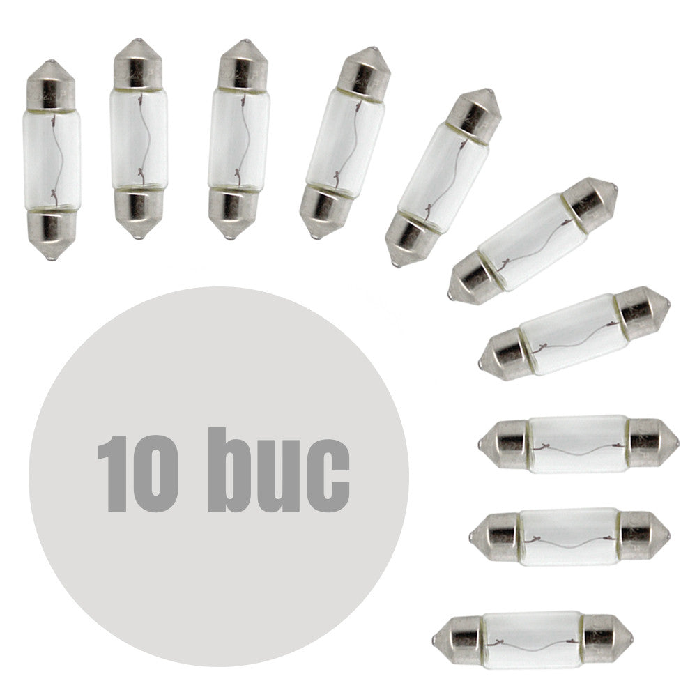 Bec MTR C5W 12V 10W SV8.5 Set 10 buc Carguard - imagine 1