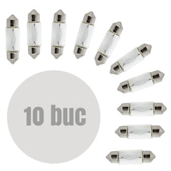 Bec MTR C5W 12V 10W SV8.5 Set 10 buc Carguard - imagine 1