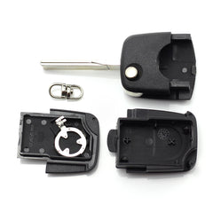 Audi - Carcasa cheie tip briceag, 2 butoane "rotunde",  cu baterie 1616 Carguard - imagine 2