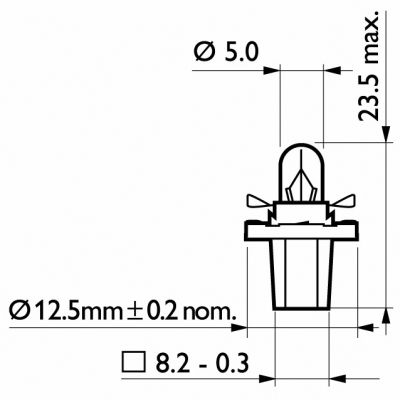 BEC BORD BAX 8.5D SOCLU ALB 12V 1.12W SET 10 buc PHILIPS