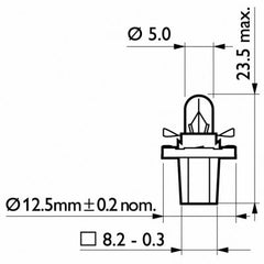 BEC BORD BAX 8.5D SOCLU ALB 12V 1.12W SET 10 buc PHILIPS