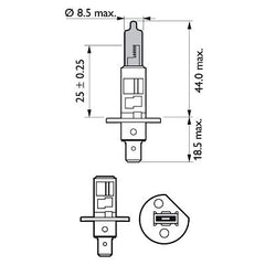 BEC FAR H1 55W 12V WHITE VISION ULTRA (blister) PHILIPS