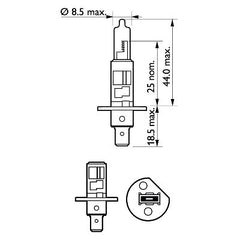 BEC FAR H1 55W 12V LONGER LIFE ECOVISION PHILIPS