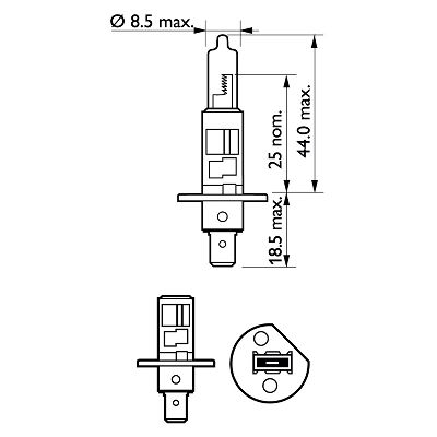 BEC FAR H1 55W 12V VISION (blister) PHILIPS