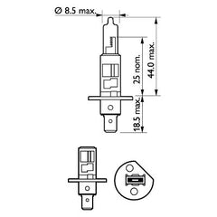 BEC FAR H1 55W 12V X-TREME VISION PRO150 (blister) PHILIPS