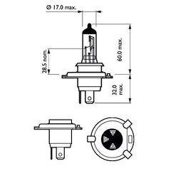 BEC FAR H4 60/55W 12V RACING VISION GT200 (blister) PHILIPS