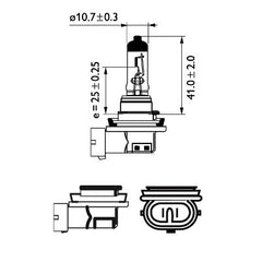 BEC FAR H8 PGJ19-1 35W 12V VISION PHILIPS