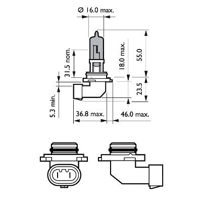 BEC FAR HB3 12V P20d 65W (blister) WHITE VISION ULTRA PHILIPS