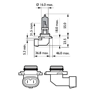 BEC FAR HB4 12V P22d 51W (blister) WHITE VISION ULTRA PHILIPS