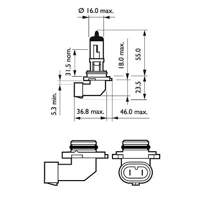 BEC FAR HB4 12V P22d 51W (blister) VISION PHILIPS