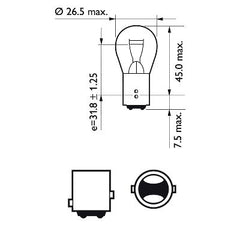 BEC FRANA P21/5W 12V SET 10 buc PHILIPS