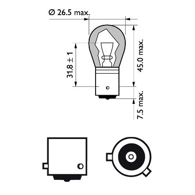 BEC SEMNALIZARE PY21W 12V SET 10 buc PHILIPS