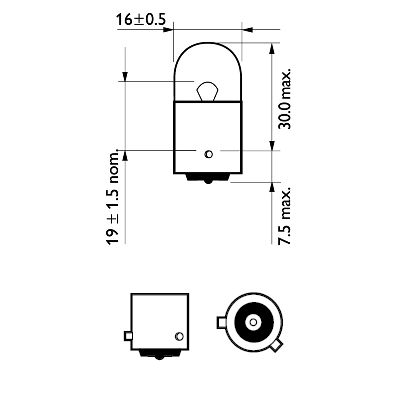 BEC AUXILIAR RY10W 12V SET 10 BUC VISION PHILIPS