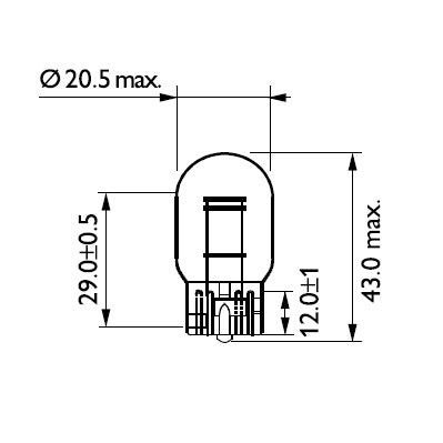 BEC SEMNALIZARE W21/5W 12V SET 10 buc PHILIPS