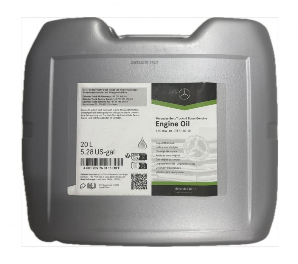 Ulei motor OE Mercedes 10W40 DTFR 15C110 (228.51) - 20 Litri Mercedes-Benz - imagine 1