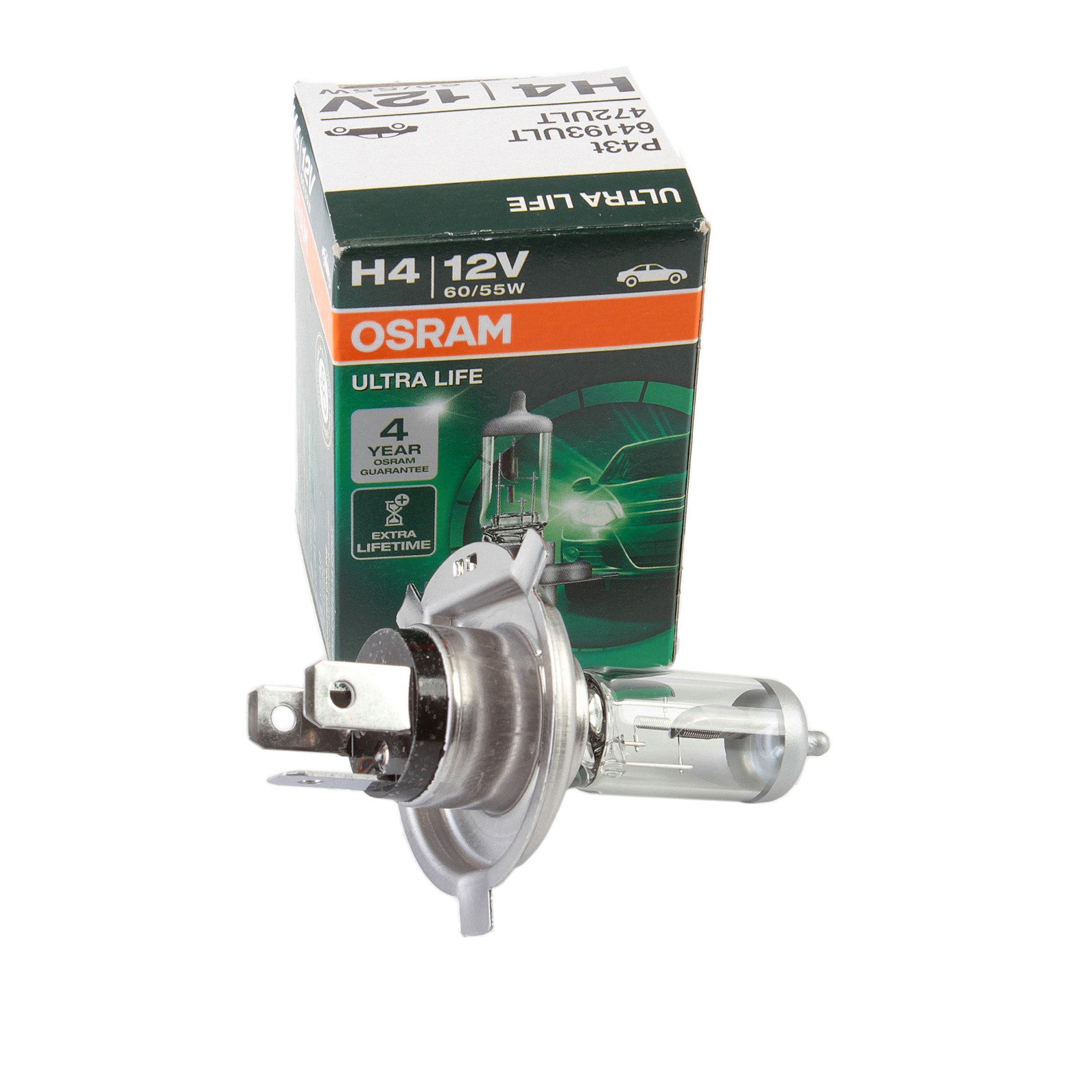 Bec Osram Ultra Life H4 12V 60/55W P43t Osram - imagine 2