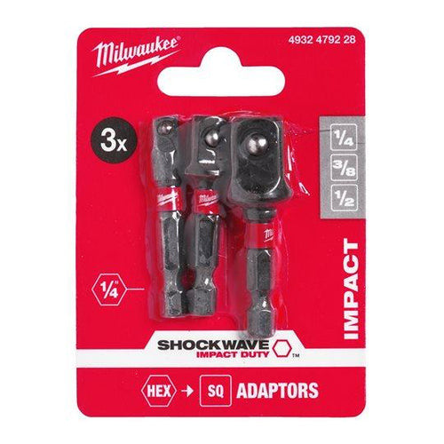Adaptor biți SHOCKWAVE IMPACT DUTY Milwaukee, set de 3 bucăți Milwaukee - imagine 1