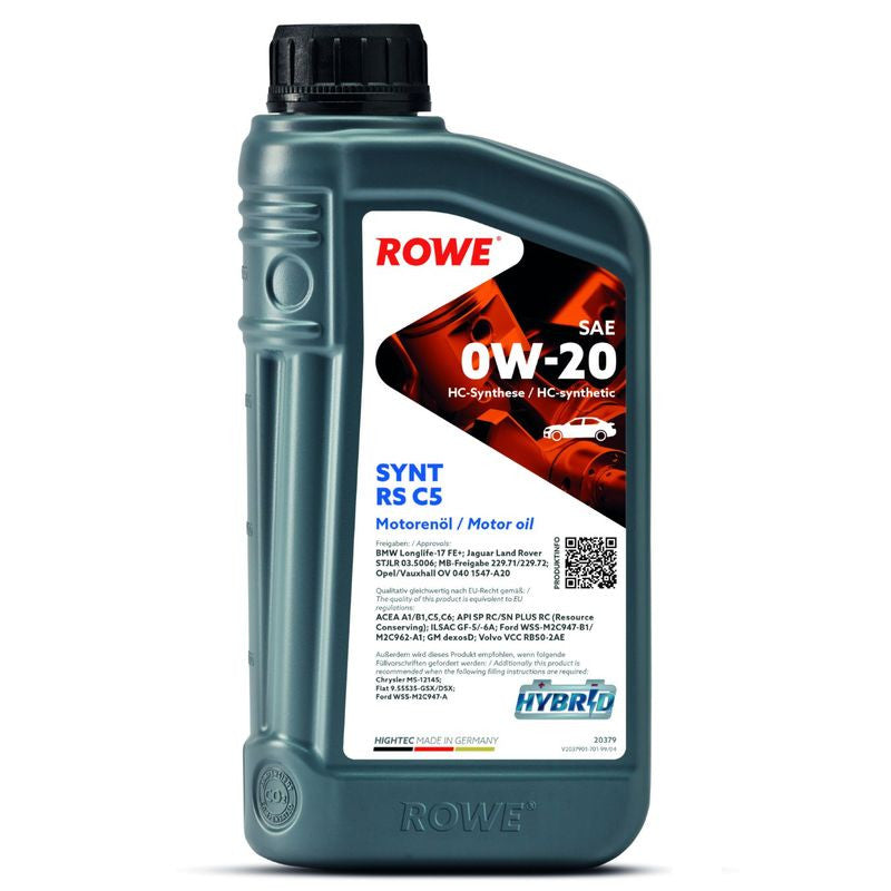 ULEI MOTOR TURISME ROWE HIGHTEC SYNT RS C5 SAE 0W20 1L Rowe - imagine 1