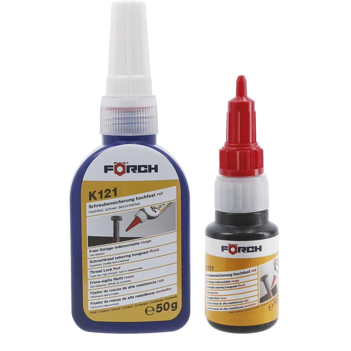 Solutie blocat filete de inalta rezistenta Rosu 10 ml K121 Förch - imagine 1