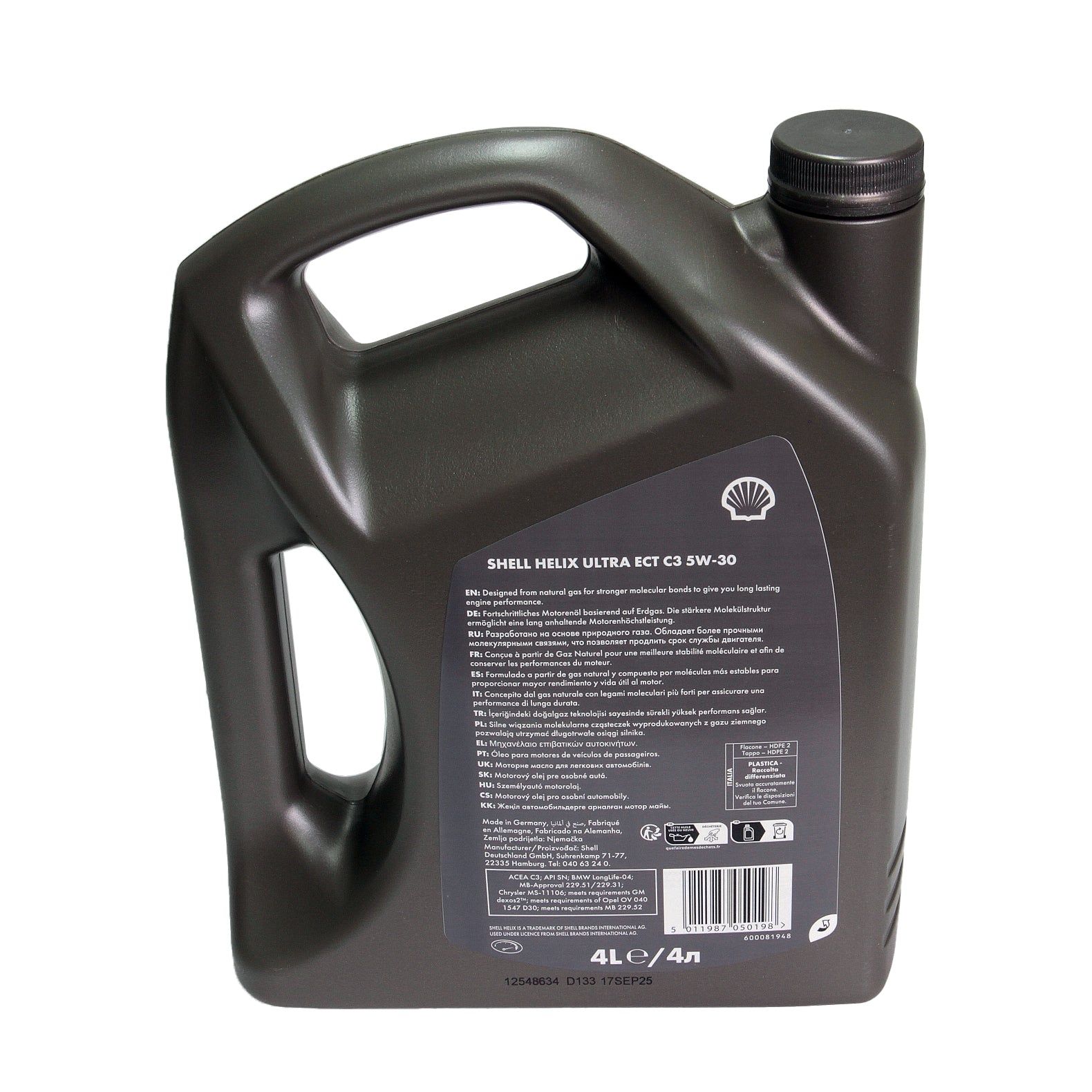 Ulei motor Shell Helix Ultra Ect C3 5W30  4L Shell - imagine 4