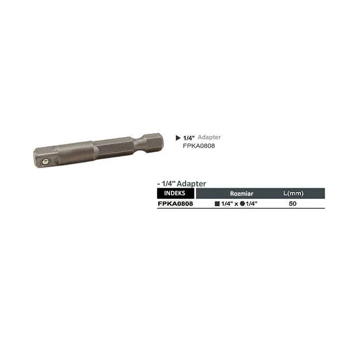 Adaptor bit hexagonal 1/4 50mm Toptul - imagine 1