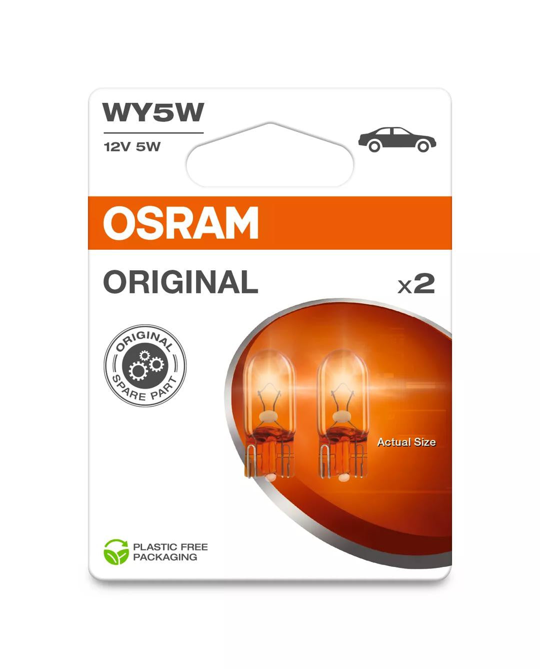 Bec Osram WY5W | 12V - L2.1x9.5d - Set 2 buc Osram - imagine 1