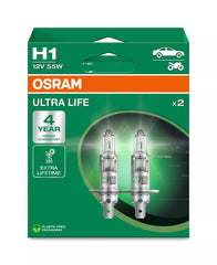 Bec Osram Ultra Life H1 12V 55W Set 2 buc Osram - imagine 1