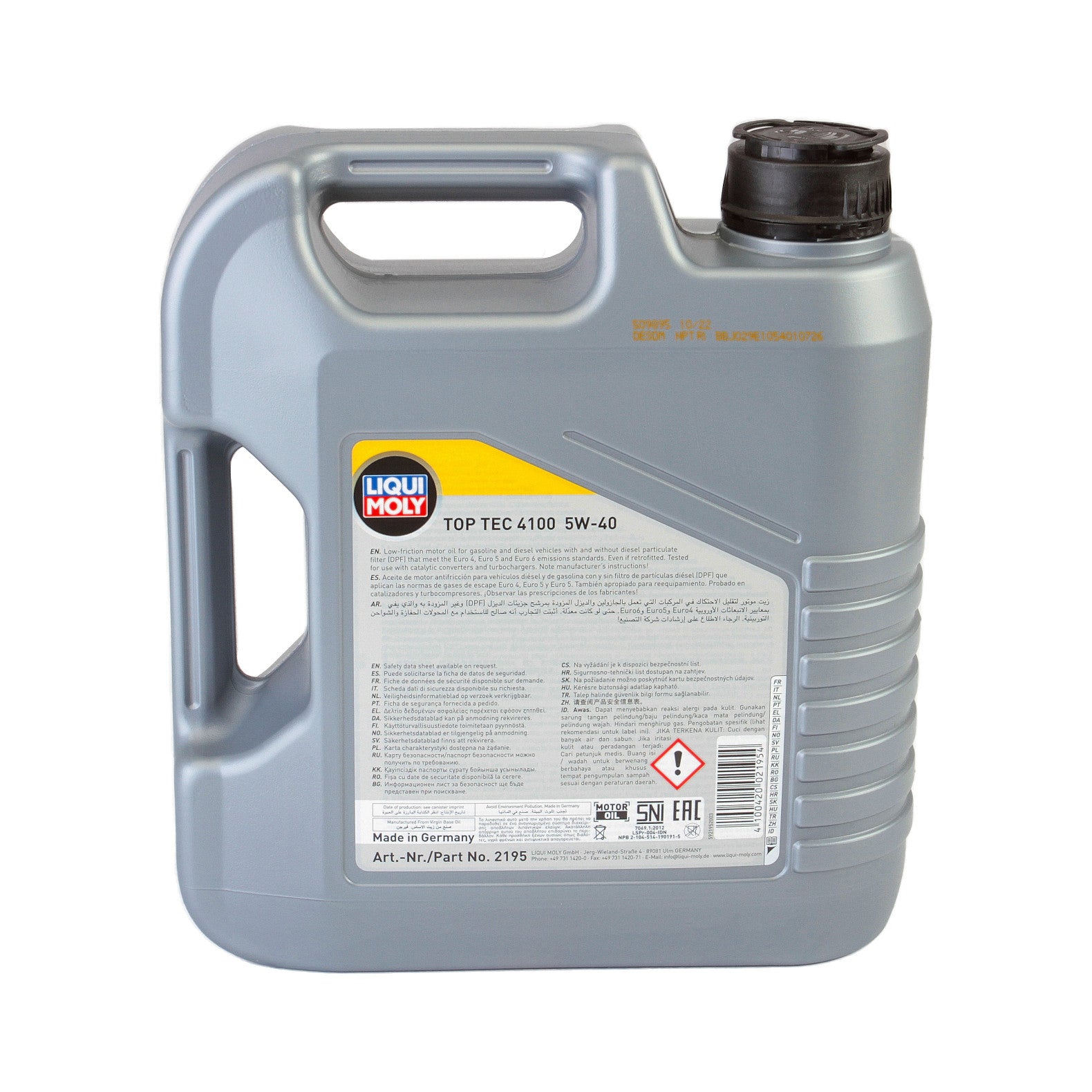 Ulei motor Liqui Moly Top Tec 4100 5W40 (2195 ) 4L Liqui Moly - imagine 3