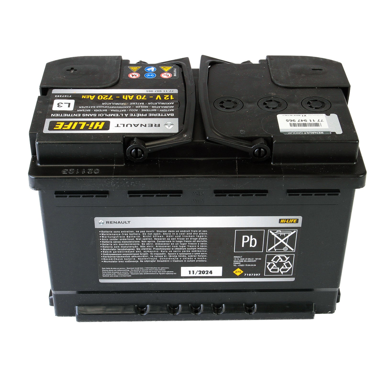 Acumulator Renault Hi-Life 70 Ah 720A Renault - imagine 3