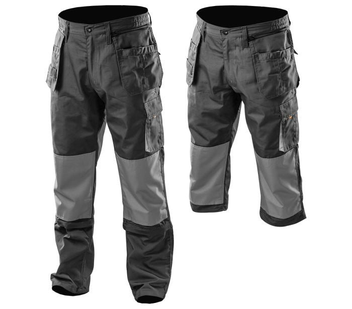 Pantaloni de lucru HD, mărime L/54, cu buzunare și picioare detașabile Neo Tools - imagine 2