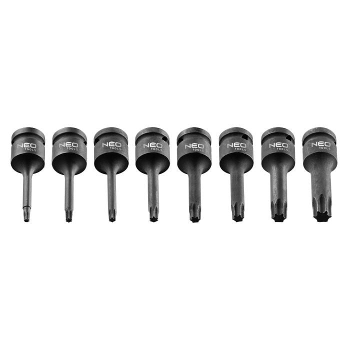 Set tubulare impact, Torx, 8 piese, CrMo, 1/2'' Neo Tools - imagine 2
