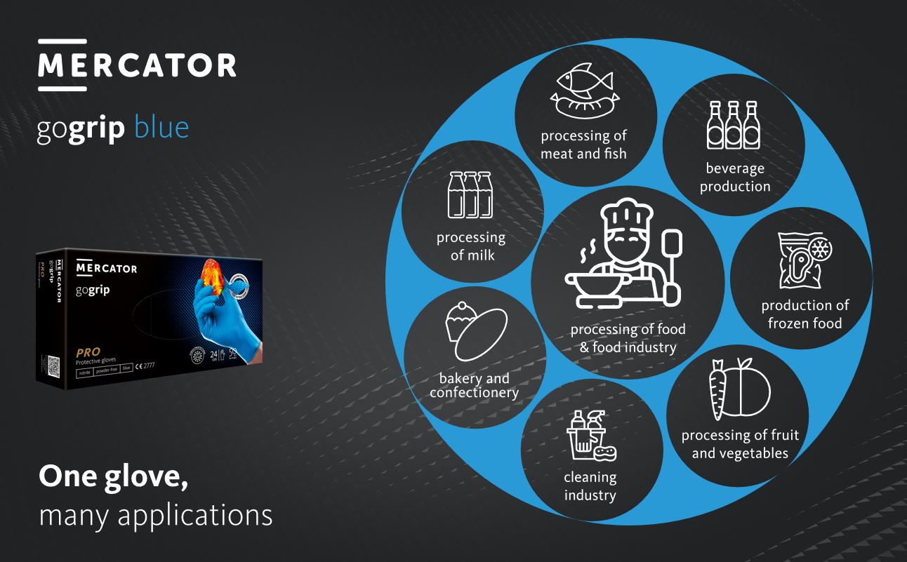Manusi Mercator Gogrip Nitril (Blue) XXL Mercator - imagine 6