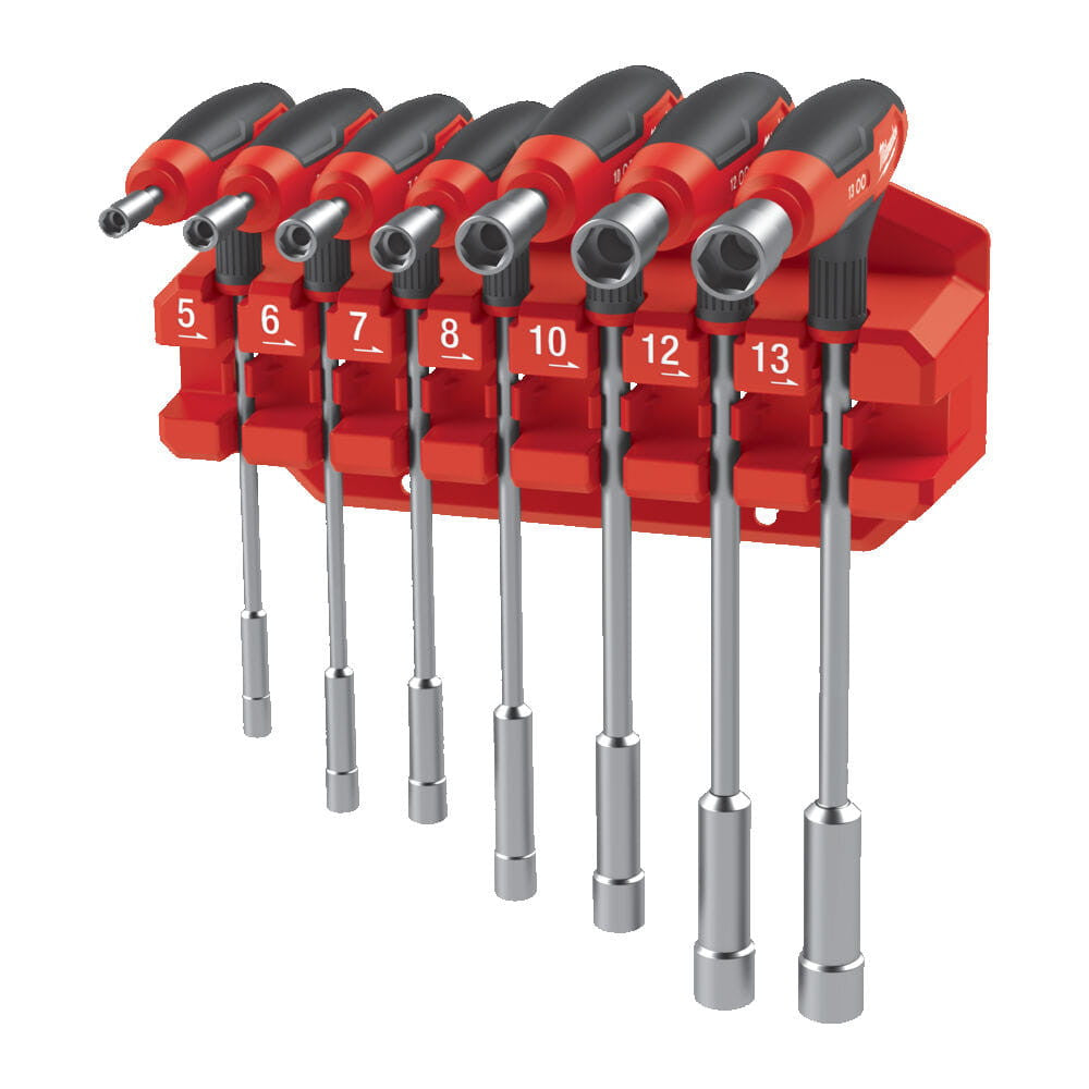 Set 7 chei tubulare Milwaukee cu mâner Comfort Grip și suport Milwaukee - imagine 1
