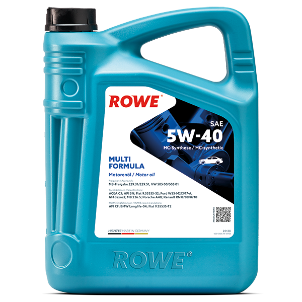 Ulei motor turisme Rowe HighTec Multi Formula 5W40 5L Rowe - imagine 1