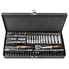 Set de chei tubulare 1/4 63 de piese Neo Tools - imagine 1