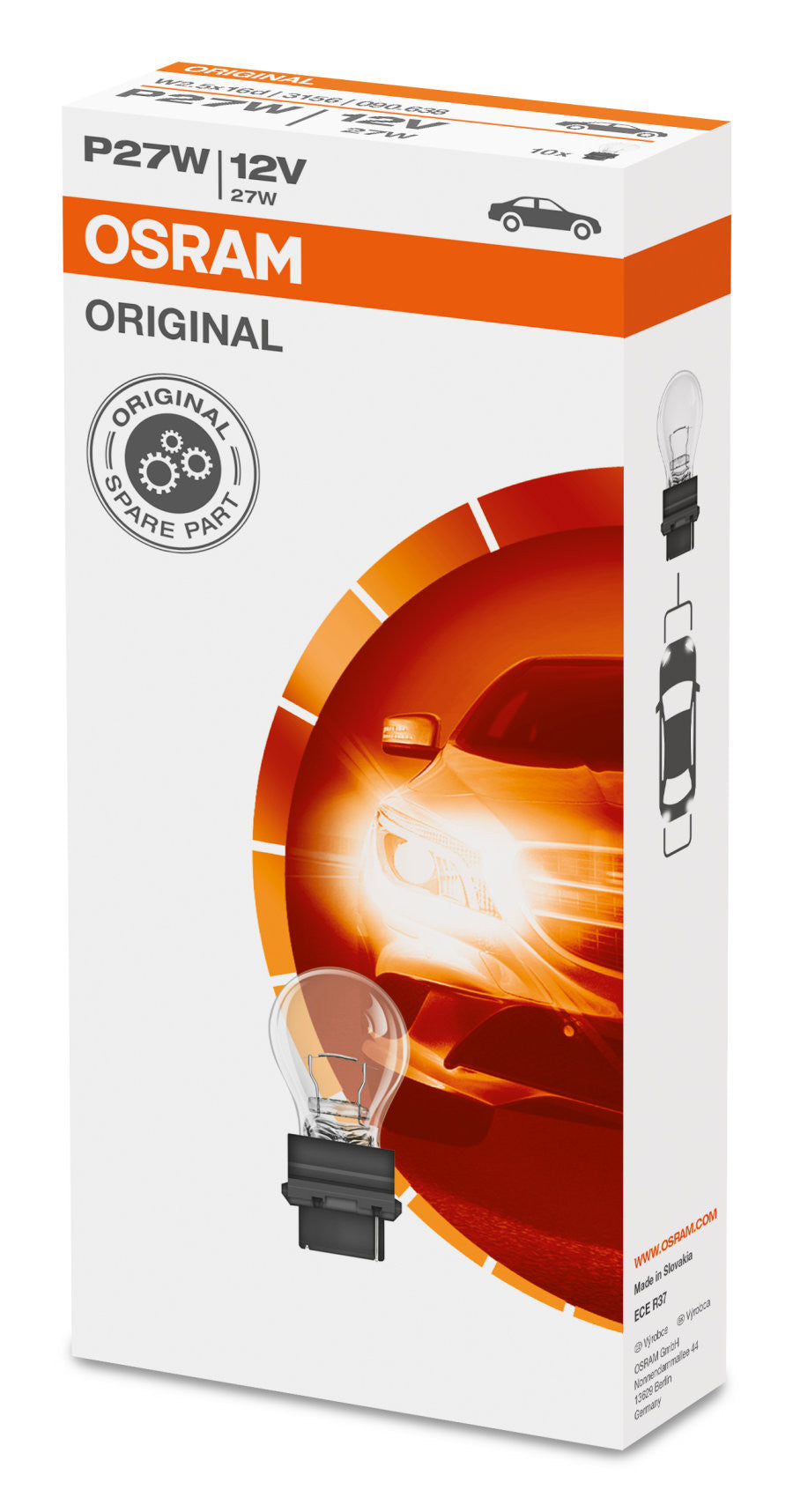 Bec Osram Original P27W 12V 27W W2.5x16d Osram - imagine 1