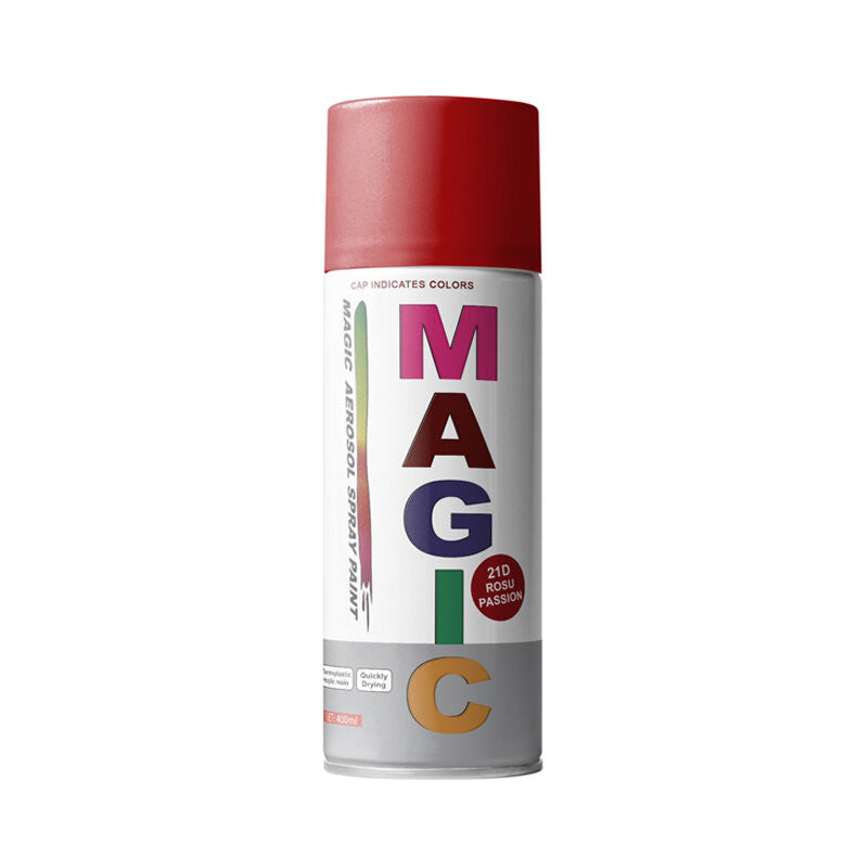 Magic - Vopsea spray  21D Rosu Passion 21D 450 ml Magic - imagine 1