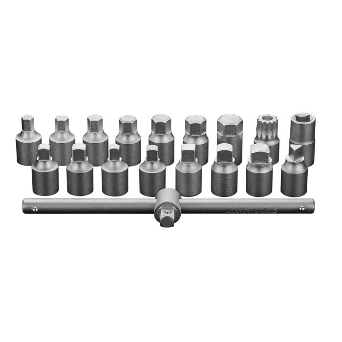 Set chei desfacere buson scurgere ulei diverse marci auto 18 buc, 3/8 " Neo Tools - imagine 2