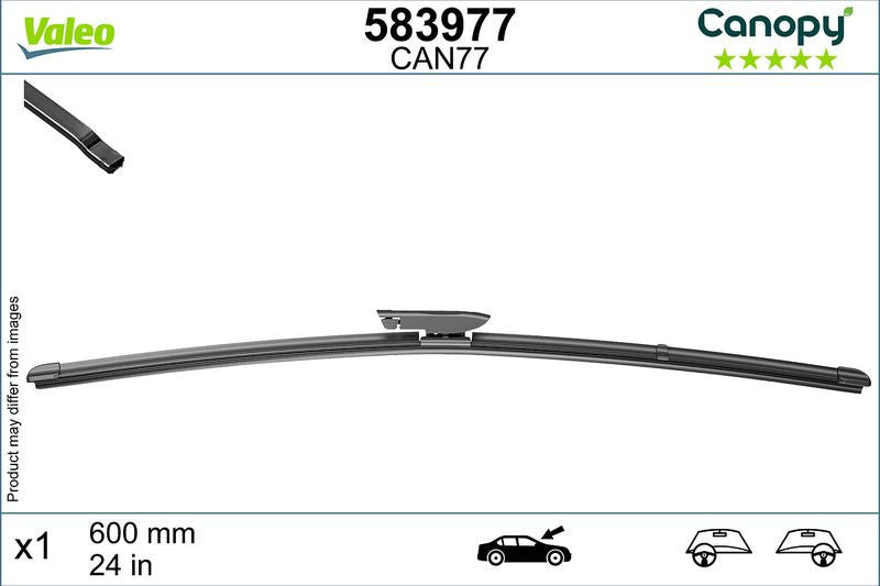 Lamela stergator Valeo Canopy 600 mm | 24 inch Valeo - imagine 2