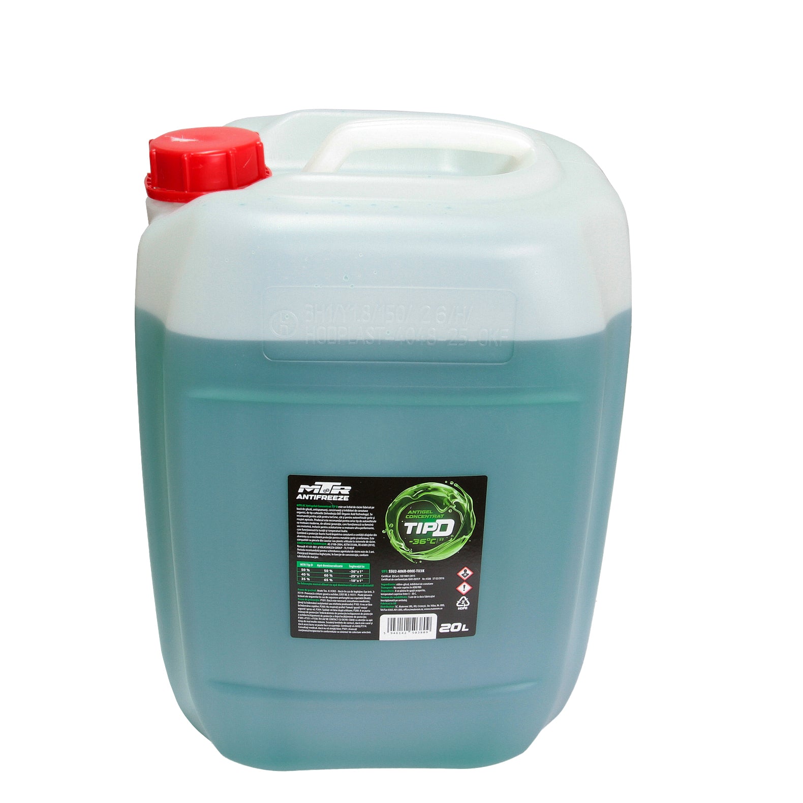 Antigel concentrat MTR Verde Tip D (-72°C) 20L MTR - imagine 1