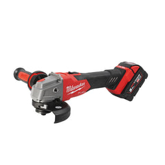 Polizor unghiular 125 mm cu frânare și comutator culisant M18 FUEL™ Milwaukee M18FSAG125XB-502X, 2 x M18 B5 acumulator, M12-18 FC încărcător, cutie HD Milwaukee - imagine 3