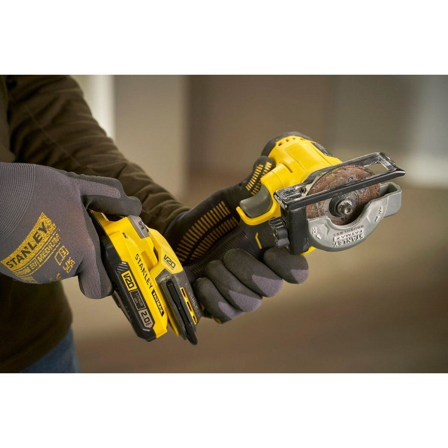 Mini polizor cu acumulator, panza 76 MM Stanley - imagine 3