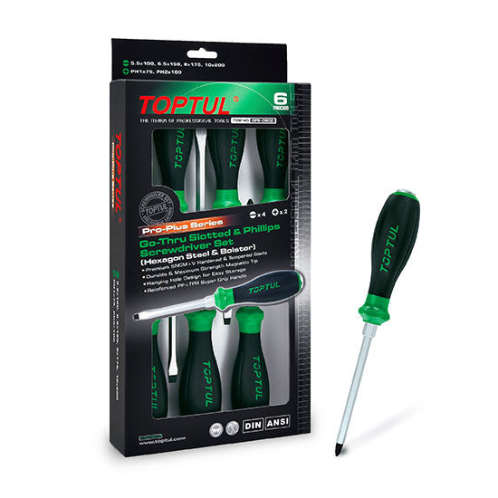 Set 6 piese surubelnite de impact asortate seria proo Toptul - imagine 1